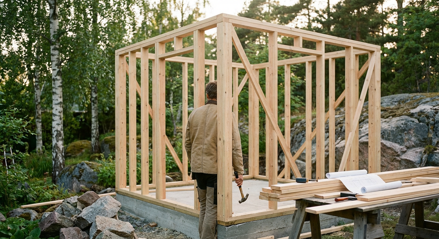 Så bygger du ett förråd själv — guide till rätt storlek och material