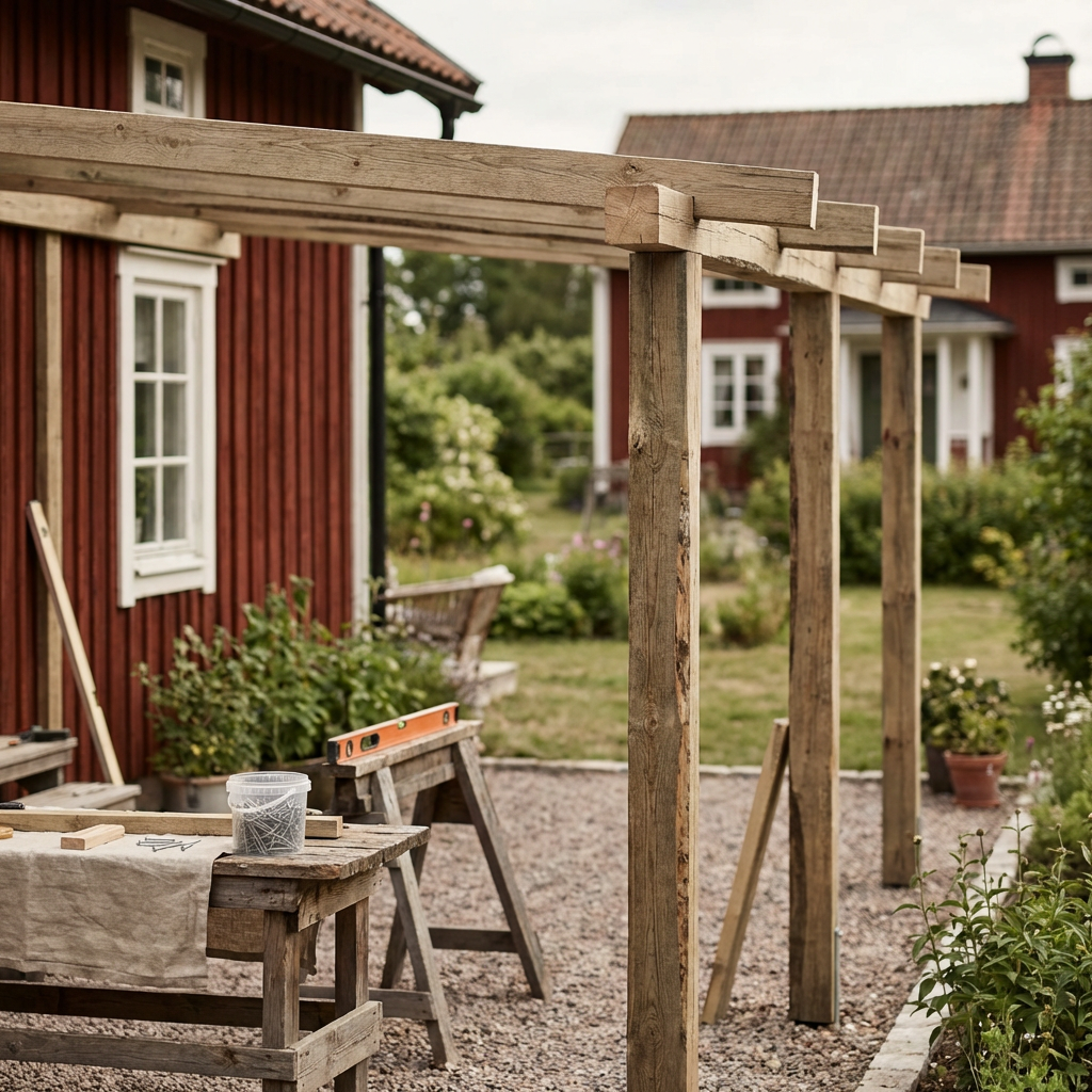 Bygga pergola: En komplett guide från grund till tak