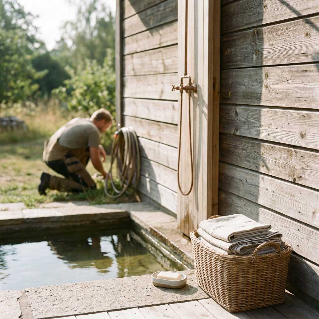 Utomhusdusch eller pool i trädgården? Allt om förberedelser och säkerhet